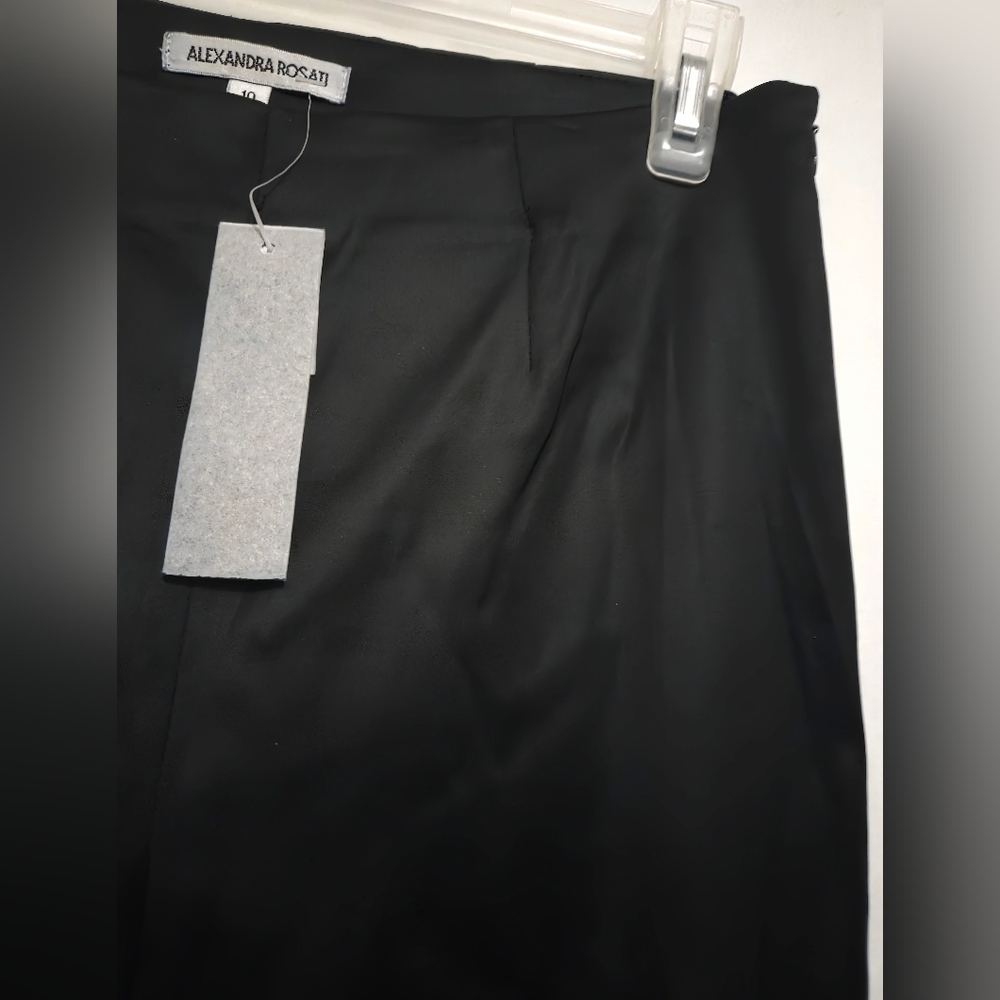 Alexadra Rosati Women's Black Satiny Pants Size 10 NWT - Picture 3 of 10